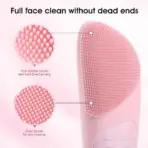 Electric Face Cleansing Brush Ultrasonic Facial Cleansing Brush Vibration Massager SkinCare Deep Pore Waterproof Silicone Brush - Image 3