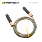 SUPER HARD PVC HARDNESS 90A for above temperature 30℃ 86°F 10mm 450 grams heavy wood handle jump skip rope with ball bearing - Image 4