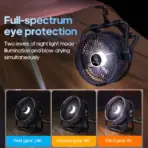 20000mAh Outdoor Camping Fan 6 in 1 Portable Rechargeable Wireless Tent Ceiling Fan with LED Light Camping Air Circulator - Image 5