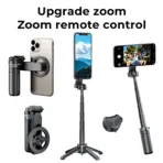 Upgrade Magnetic Phone Holder 360° Rotation Pocket Selfie Stick With Bluetooth Focusing Foldable Desktop Stand for Vlog Shooting - Image 7
