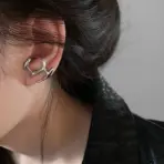 Y2K Irregular Liquid Earrings for Women Silver Color Hip-Hop Punk Fashion Geometric Earring Clip Girl 2024 Trendy Party Jewelry - Image 6