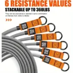 Resistance Strap with Handle: Used for Muscle Training, Strength Building, Body Shaping, Yoga, Home Fitness Equipment - Natural - Image 5