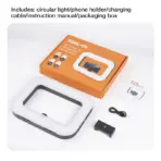 Handheld Ring LED Rechargeable Fill light Portable Mobile Phone Live Broadcast Photography Desktop Rabbit Cage Selfie Light - Image 7