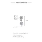 Aide Moissanite Diamond Stud Earrings for Women Orginal 925 Sterling Silver Screw Back Women Flat Back Moissanite Earring Jewel - Image 40