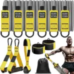 Resistance Strap with Handle: Used for Muscle Training, Strength Building, Body Shaping, Yoga, Home Fitness Equipment - Natural - Image 8