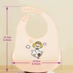 Waterproof Baby Bibs Baby Stuff Cute Cartoon Animal Printed Kids Bib Girl Boy Adjustable Soft Silicone Bib Baby Feeding Stuff - Image 5