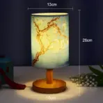 LED Square Decoration Table Lamps Simple Chinese Style Dimmable EU Plug Night Light Fabric Lampshade Bedroom Bedside Lights - Image 10
