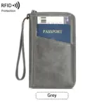 Anti theft RFID shielded passport clip travel wallet waterproof PU ticket storage bag multifunctional passport wallet - Image 12