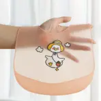 Waterproof Baby Bibs Baby Stuff Cute Cartoon Animal Printed Kids Bib Girl Boy Adjustable Soft Silicone Bib Baby Feeding Stuff - Image 3