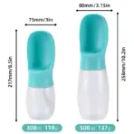 300/500ml Portable Pet Water Bottle, Outdoor Travel Drinking Cup Dispenser for Puppies Small Large Dogs Cats Labrador - Image 2