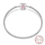 Bracelet Silver 925 Original 17-20CM Star Moon Sun Four Leaf Clover Green Zircon Bracelets Fit DIY Charms Birthday Jewelry Gifts - Image 18