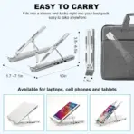 KEBIDUMEI Foldable Laptop Stand 4IN1 USB RGB Stand Portable Notebook Bracket Support Base Aluminum Alloy Holder For Macbook PC - Image 6