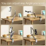Aluminum alloy turntable stand, mechanical arm, universal cantilever, universal metal desktop computer stand, iPad - Image 2