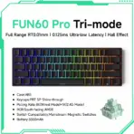 Akko MonsGeek FUN60 Mechanical Keyboard Magnetic Switch 60% Gaming Keyboards Rapid Trigger 0.01mm 8K ARGB HE/TMR Custom Keyboard - Image 21