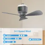 12000mAh Portable Ceiling Fans Outdoor Camping Fan Tent Air Circulator Cooler Rechargeable Electric Fan Remote Control LED Light - Image 5