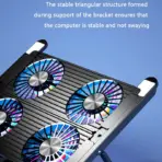 New Laptop Cooler Base Stand Foldable Laptop Cooling Pad Portable Adjustable Notebook Stand for 13-17.3 Inch with 4 Fans - Image 4