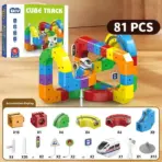 51/62/81/105//123/167PCS Electric Magical Track Train 3D Building Tracks Cube Rails STEM Educational Toys Birthday Puzzle Gift - Image 5