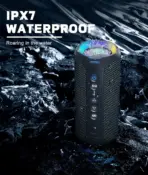 Ortizan X8 Pro Bluetooth Speaker Portable with 40W Stereo Sound,Rich Bass,IPX7 Waterproof, 30H Playtime, Mixed Color Lights,3 EQ - Image 3