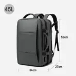 BANGE Expandable Men's Backpack Waterproof 17.3 in Laptop Backpack Man Large Capacity Hiking Travel Bag Male Backpacks for Men - Image 9