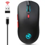 Rechargeable 2.4G USB Wireless Mouse  Adjustable 3600dpi 7 Colors RGB Comfortable Mice for Home Office Laptop Computer Gamer - Image 8