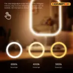Niche Modern Desktop Vanity Mirror 3 Color Light LED Makeup Mirror Touching Mirror Women Bedroom Dressing Mirror - Image 3