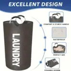 Extra-Large Waterproof Laundry Basket with Padded Handle - Foldable, Multi-Purpose Storage for Bathroom, Laundry Room, Balcony - Image 5