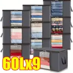 Clothing Storage Box Large Capacity Laundry Storage Organizers Transparent Clothing Storage  Large Dust Zipper Closure - Image 7