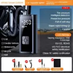 Car Air Pump Wired/Wireless Protable Car Air Compressor 150PSI Tire Inflation Pump for Motorcycle Bicycle Car Tire Ball Inflator - Image 8
