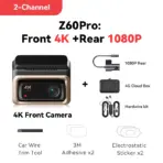 DDPAI Z60 Pro 4K Dash Cam Auto Dashcam Front GPS Car Camera for Dual SONY Sensor WiFi ADAS Night Vision DVR Video Recorder - Image 8