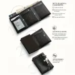 Men's Wallet with Zipper Coin Purse Automatic Pop-up Metal Credit Card Holder Minimalist RFID Blocking Business Card Wallet Idea - Image 5