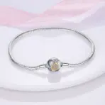 Bracelet Silver 925 Original 17-20CM Star Moon Sun Four Leaf Clover Green Zircon Bracelets Fit DIY Charms Birthday Jewelry Gifts - Image 2