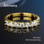 100% Pass Diamond Tester Pen Moissanite Ring Matching Wedding Diamond Band for Women 925 Sterling Silver Female Single Tail Ring - Image 9