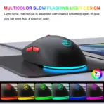 Rechargeable 2.4G USB Wireless Mouse  Adjustable 3600dpi 7 Colors RGB Comfortable Mice for Home Office Laptop Computer Gamer - Image 2