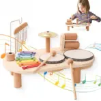 1A-Educational Toys Wooden Aeolian Bells Montessori Children's Musical Toys Xylophone Newborn Birthday Gifts Music Table Toys