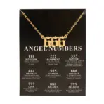 New Angel Number 777 Necklace For Women 111 222 333 444 555 666 888 999 Pendant Gold Color Chain Female Jewelry With Card - Image 7