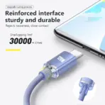 120W 6A Data Cable Fast Charging Cable USB Type-C Charge Cord For Samsung Xiaomi Huawei Phone Quick Charge Wire 0.25/1/1.5/2M - Image 3