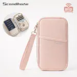 RFID Blocking Passport Holder Travel Wallet Durable Anti-Theft Card Slots Protective Case Flights Travel Organizer for Women Men