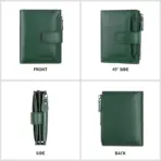RFID Anti-Theft Brush New Three Fold Multi Fold Genuine Leather Cowhide Wallet Multifunctional anti Tamper Magnetic Card Bag Sho - Image 4