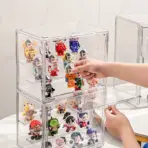 New Large Capacity Storage Box Organizer for Figures Acrylic Box Clear Blind Box Showcase Makeup Organizer for Bag - Image 3