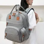 Diaper Bag Backpack Baby Essentials Travel Tote Multifunction Waterproof with Changing Station Pad Stroller Straps Big for Mommy - Image 6