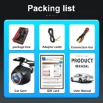 AHD 1920x1080P Car Rear View Camera 200° for Fisheye Golden Lens Full HDR Night Vision Vehicle Back Car Reversing Front Camera - Image 6