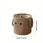 Lambs Wool Laundry Basket Toys Snacks Storage Organizer Handheld Dirty Laundry Basket Plush  Laundry Basket Sundries Organizer - Image 9