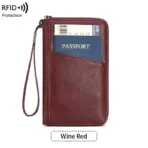 Anti theft RFID shielded passport clip travel wallet waterproof PU ticket storage bag multifunctional passport wallet - Image 14