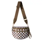 DOYOGI Black and White Checkered Spacious Bum Bag Crossbody Bags for Women Nylon Travel essentials Mommy Bag Diaper Bag  for Mom - Image 11