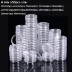10-100pcs 21/23/25--45mm Coinning Capsules Storage Box Clear Plastic Coinning Cases Holders Protector Coinning Capsules Storage - Image 25
