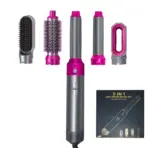 5 in 1 Hair Dryer Brush Hot Comb Set Professional Curling Iron Hair Straightener Styling Tool For Professional Hair Dryer - Image 11