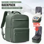 Men Vacuum Compression Backpack 15.6in Laptop Backpack Expand Hiking Vacuum Travel Backpack, Ryanair Backpack 40x30x20 Cabin Bag - Image 9