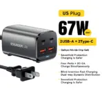 Essager 67W USB C GaN Charger Desktop Quick Charge 4.0 QC 3.0 PD Type C Fast Charging For MacBook Samsung POPC iPhone 15 Laptop - Image 8