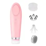 Electric 4 in1 silicone Blackhead Exfoliating Skin Tightening Massage Home Spa Face Cleaner Care Cleansing face brush cleanser - Image 8