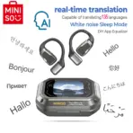 AI MINISO M98 Wireless Headphones OWS Sports Bluetooth Earphones Gaming Headset AI Translator Earbuds APP LCD Touch Screen IPX5 - Image 9
